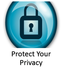 Protect your privacy with logo